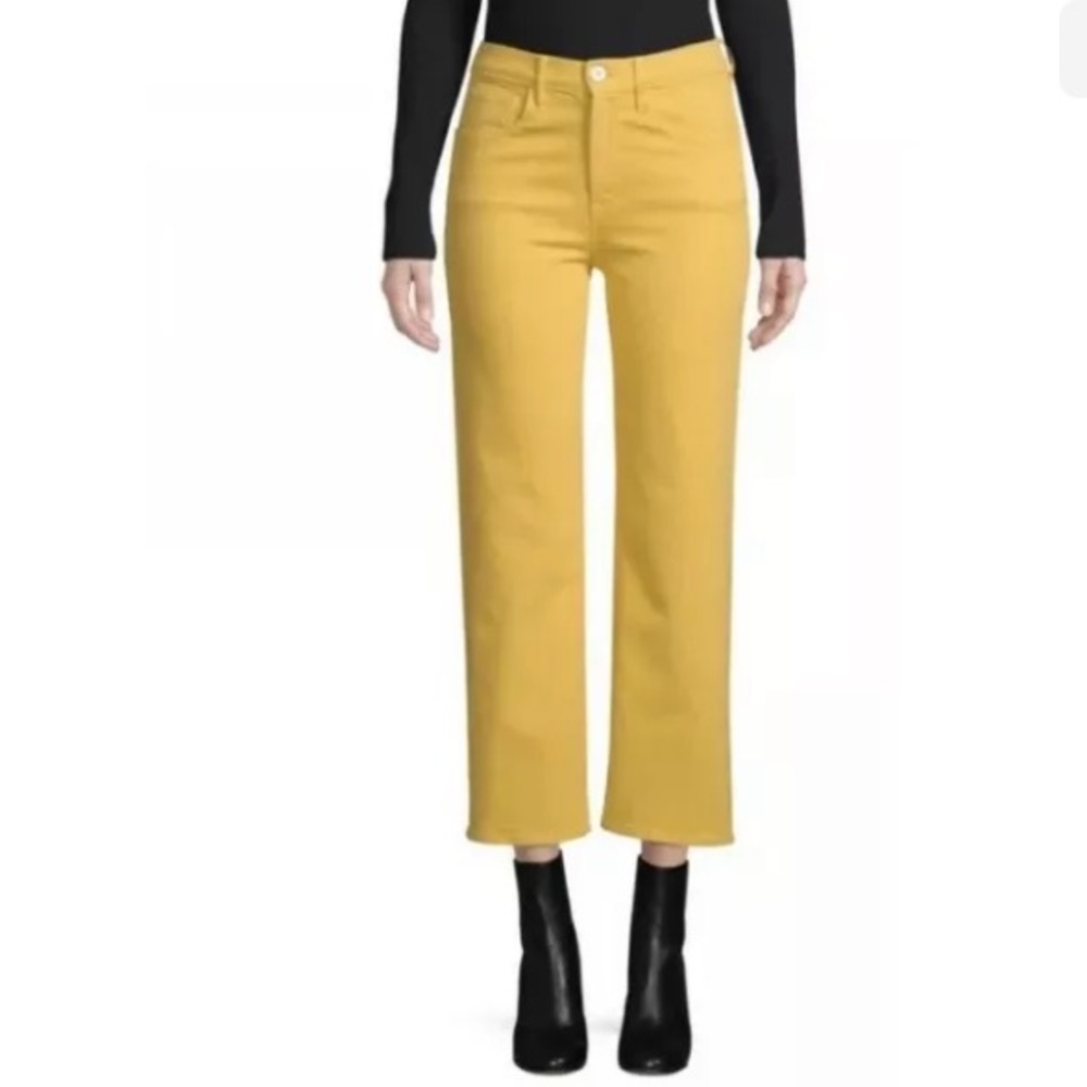 🎉HP🎉3x1 Shelter Super High Rise Wide Leg Crop Jeans Gold